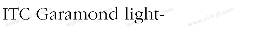 ITC Garamond light字体转换